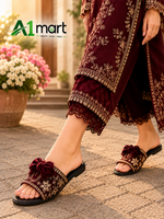 Ladies Embroidered Karhai Tie Chappal
