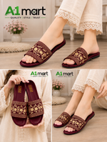 Embroidered Karhai Chappal for Ladies
