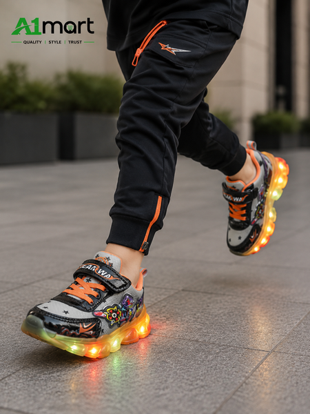 Kids Sports Joggers – LED Light-Up Design & Comfortable Wear (2–5 Years)