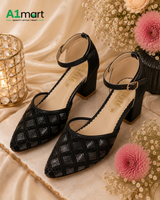 Ladies Party Wear Koot Shoes – Elegant Net Sequin Design