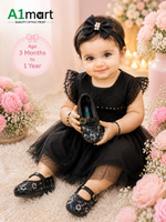 Baby Girls Shoes – Cute Floral Design for Ages 3 Months to 1 Year