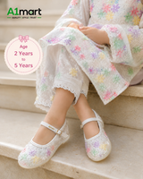 Kids Girls Princess Shoes – Beautiful Flower Pattern for 2–5 Years