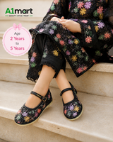 Kids Girls Princess Shoes – Beautiful Flower Pattern for 2–5 Years