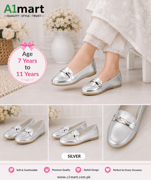 Girls Fashion Pumps – Simple Design for Ages 7–11 Years