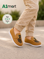Boys Kids Loafers – Elegant Tan Design & Comfortable Fit (2–5 Years)