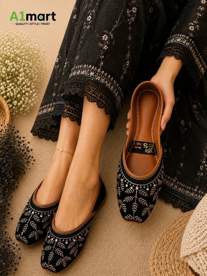 Ladies  Embroidery Khussa – Elegant Traditional Design