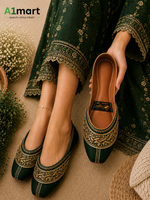 Ladies Fancy Khussa – Elegant Gold Embroidery & Traditional Style