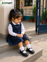 Girls School Uniform Shoes – Stylish Black Design for Ages 2–12 Years
