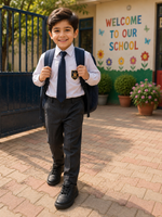 Boys School Uniform Shoes – Comfortable Black Lace-Up Design for 2–12 Years