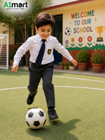 Boys School Uniform Shoes – Comfortable Black Lace-Up Design for 2–12 Years