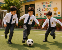 Boys School Uniform Shoes – Comfortable Black Lace-Up Design for 2–12 Years