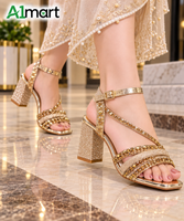 Women’s Fancy Embellished Heels – Stylish Party Wear Chappal