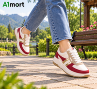 Women’s Trendy Sneakers – Beautiful Pink, White & Gold Design