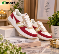 Women’s Trendy Sneakers – Beautiful Pink, White & Gold Design