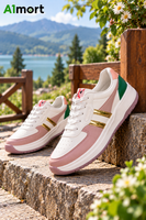 Ladies Pink & White Sneakers – Stylish Casual Sports Shoes